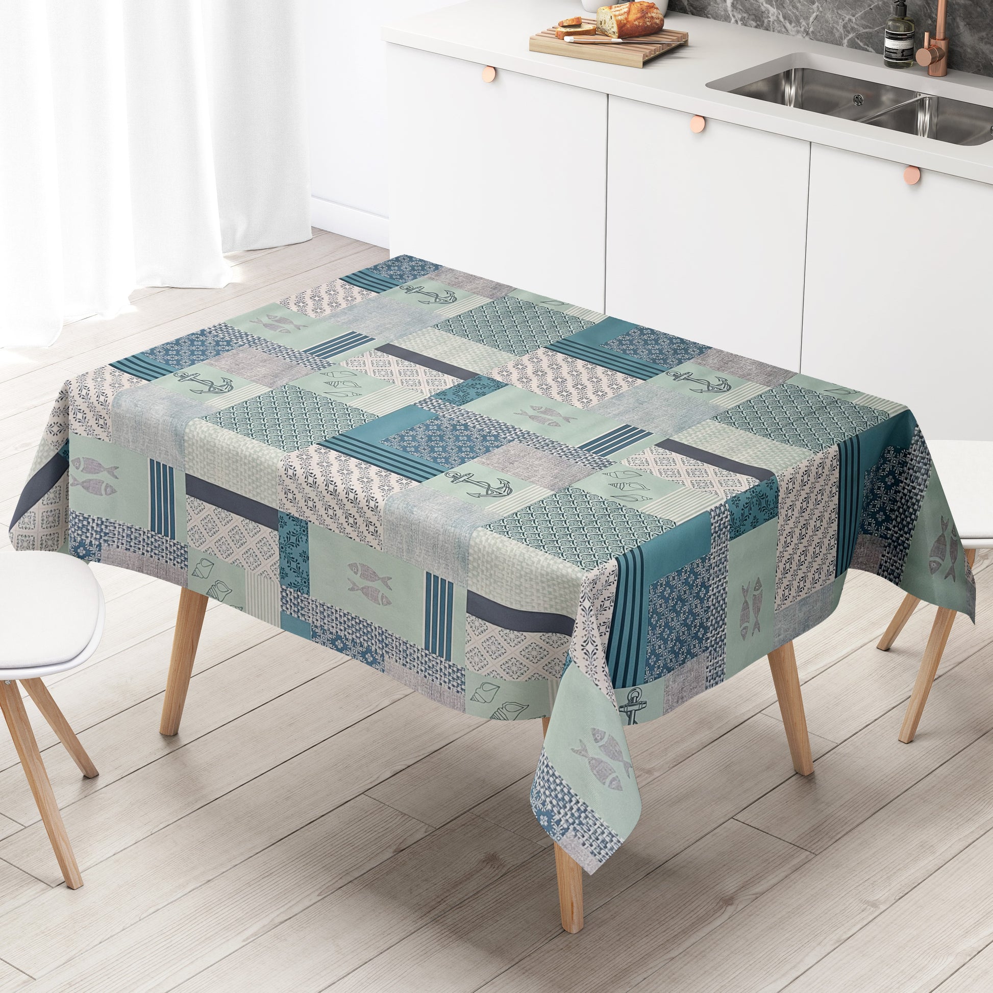 Wachstuch Tischdecke maritim 