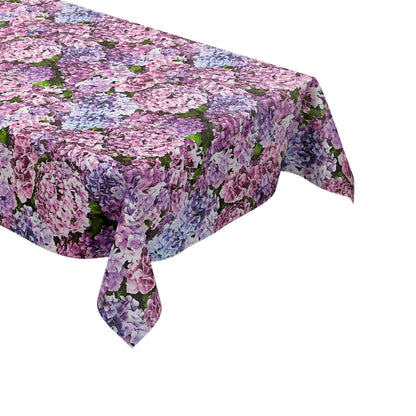 Nappe en toile cirée B4049-01 Hortensias Mer de Fleurs carrée ronde ovale vendue au mètre