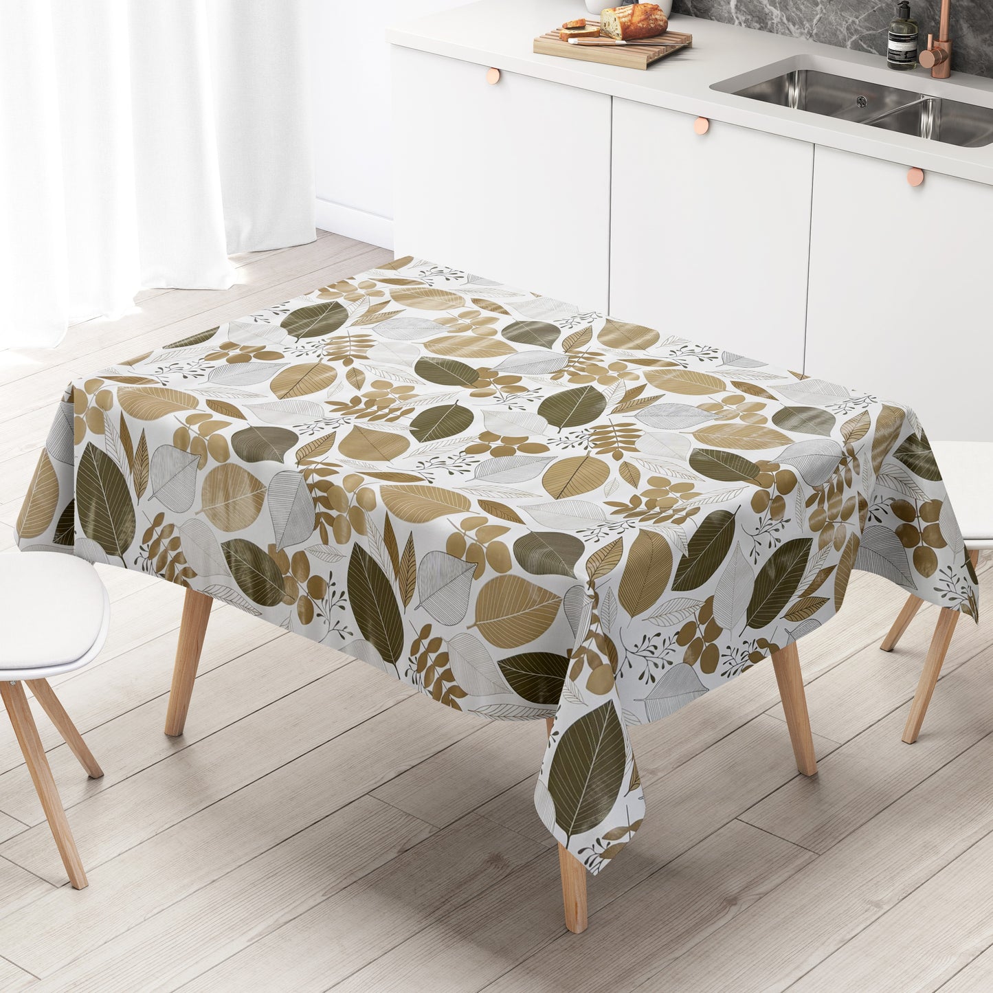 Wachstuch Tischdecke Blätter 