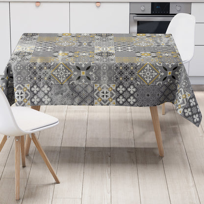 Wachstuch Tischdecke Mosaik grau