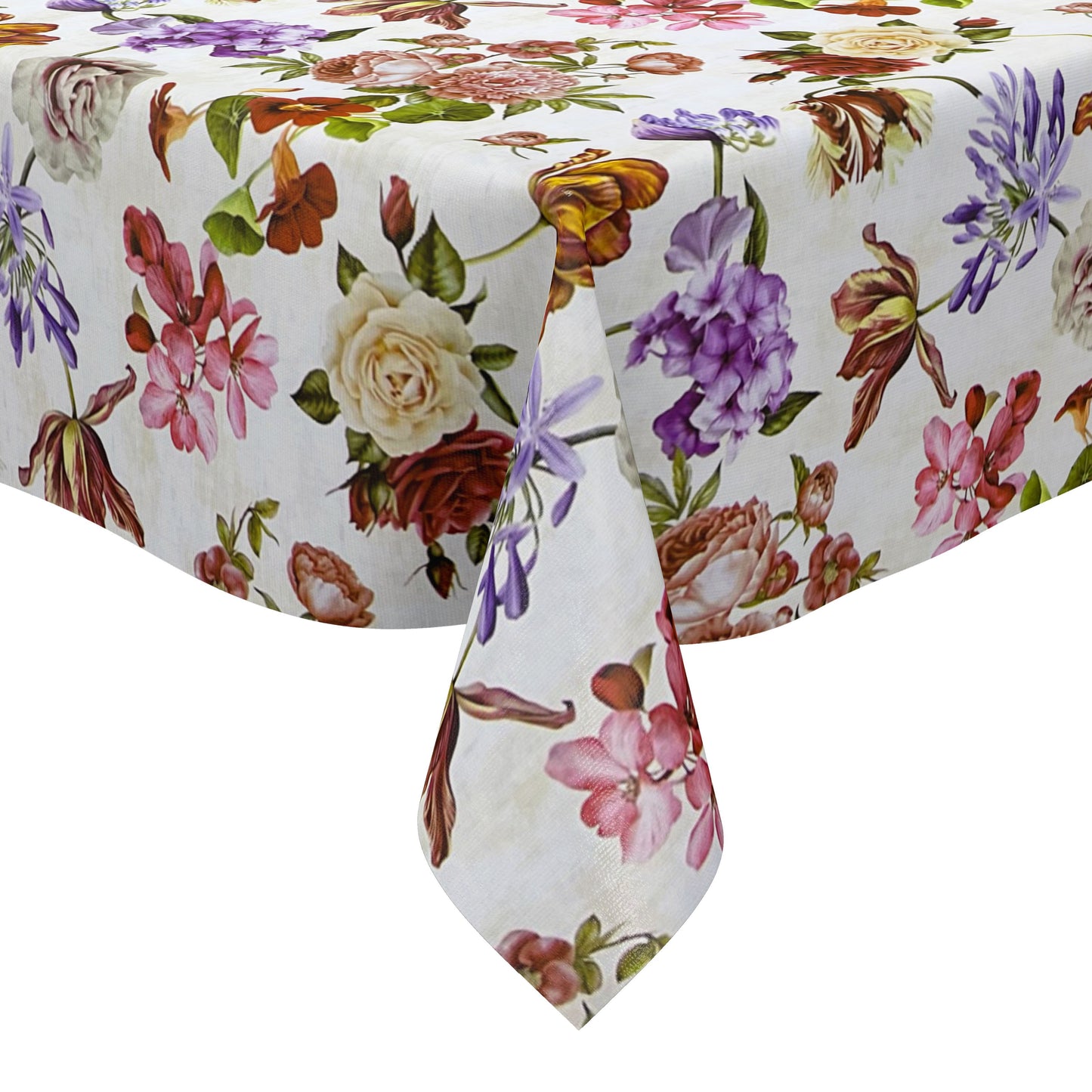 Wachstuch Tischdecke 160 cm Breite Übergröße geprägt B5031-01 Sommer Blüten eckig rund oval