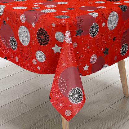 Wachstuch Tischdecke Weihnachten rot