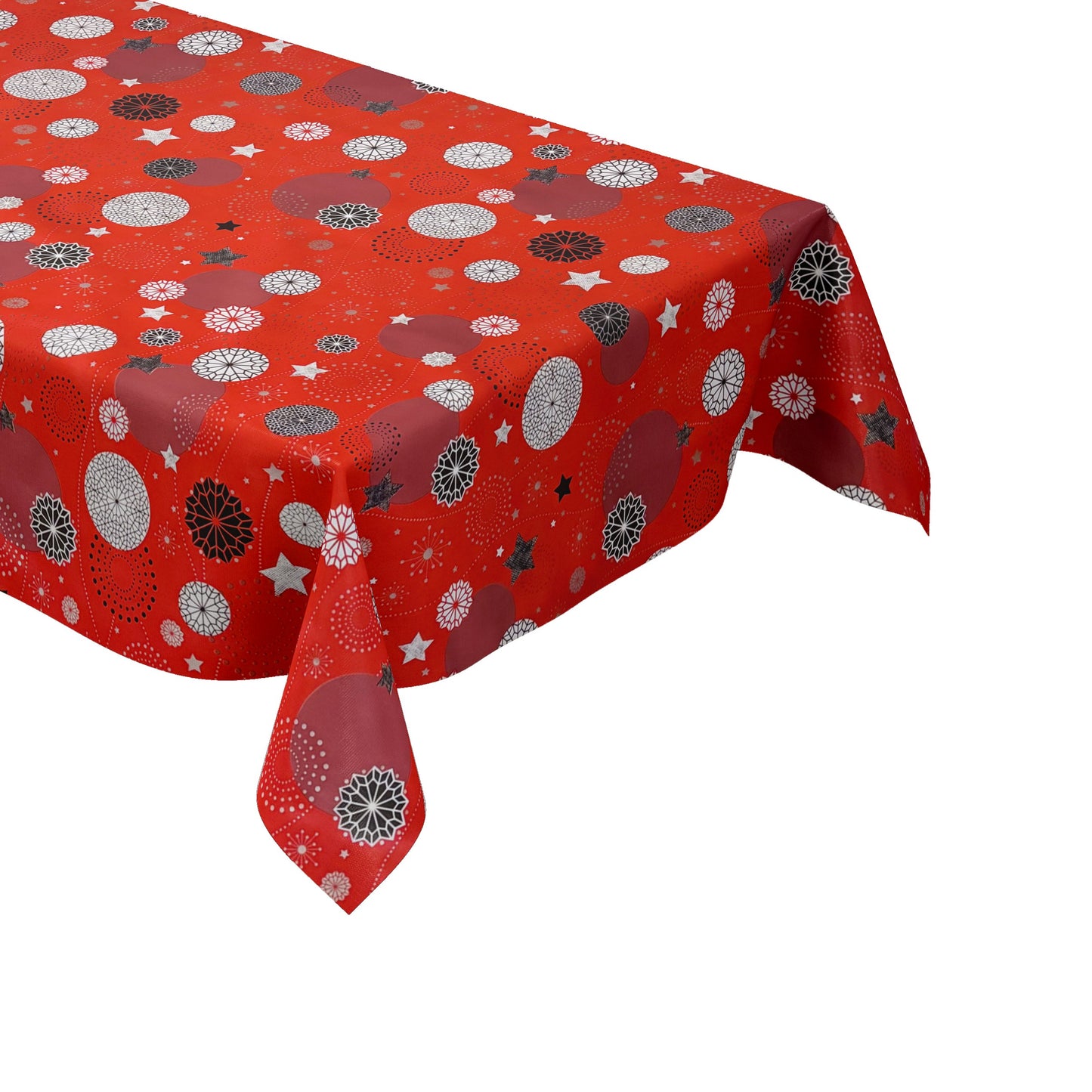 Wachstuch Tischdecke Weihnachten rot