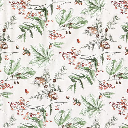 Nappe en toile cirée gaufrée B5067-02 Noël Hiver houx pommes de pin carré rond ovale