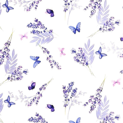Wachstuch Tischdecke Lavendel Schmetterlinge