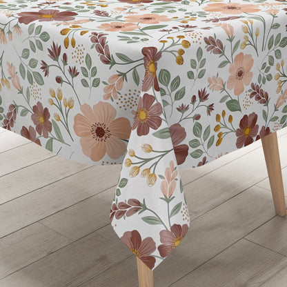 Wachstuch Tischdecke Blumen Vintage
