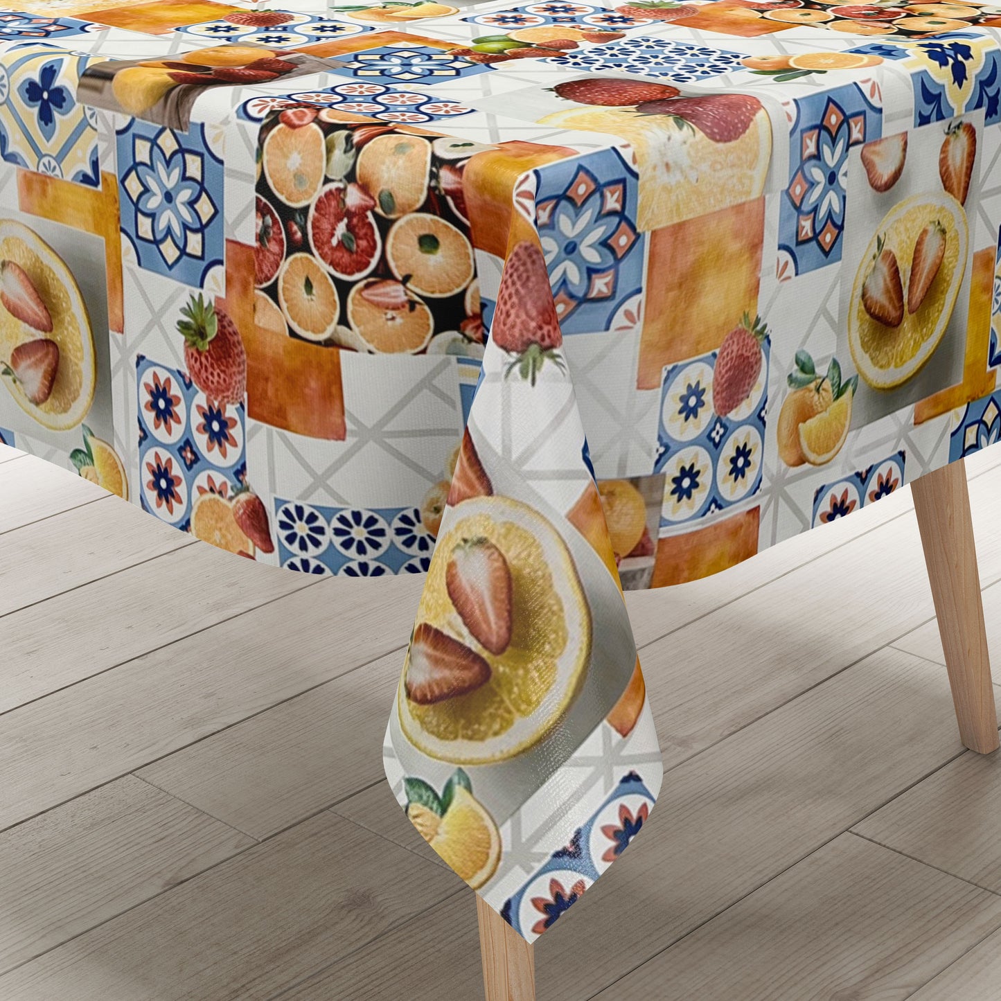 Oilcloth roll SPECIAL ITEM Fruits Tiles B6002-01 Roll goods