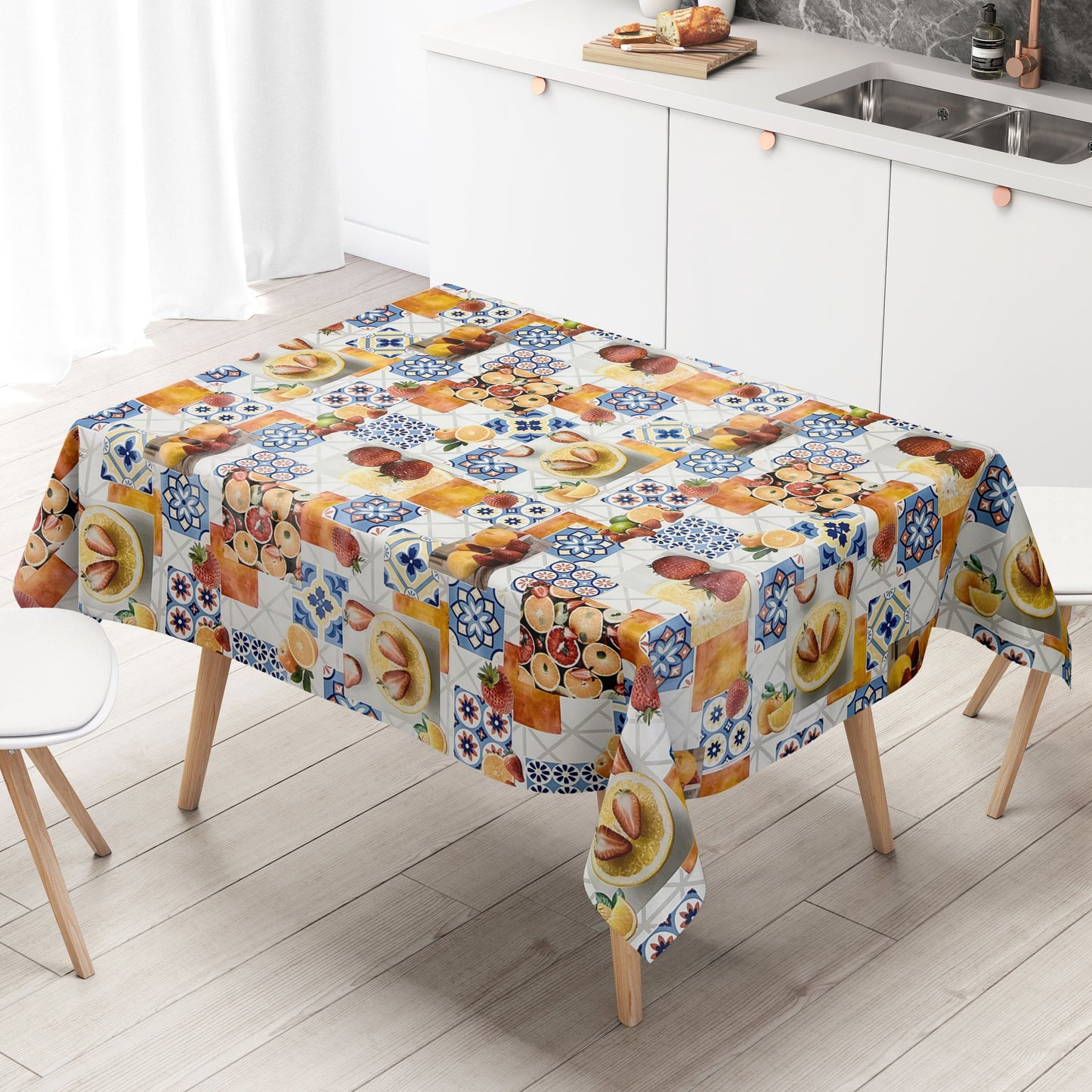 Oilcloth roll SPECIAL ITEM Fruits Tiles B6002-01 Roll goods