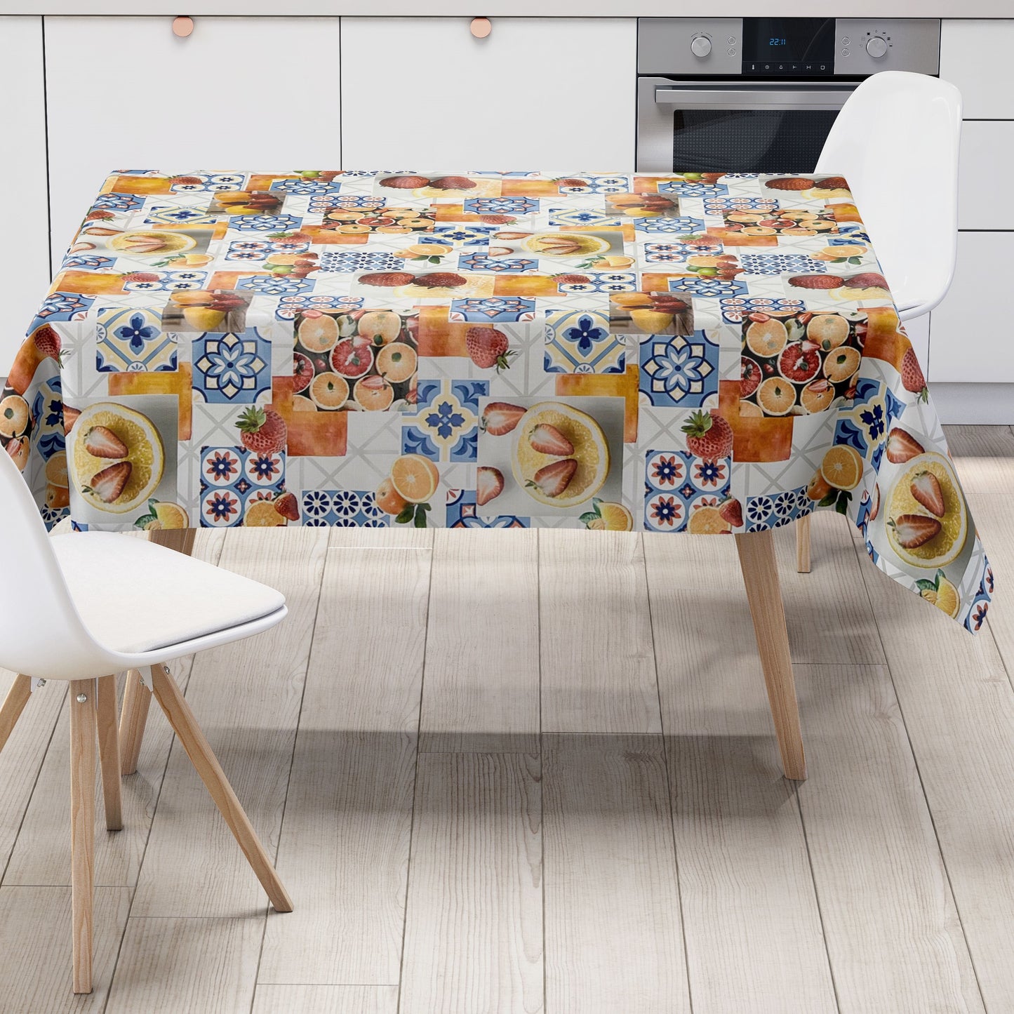Oilcloth roll SPECIAL ITEM Fruits Tiles B6002-01 Roll goods