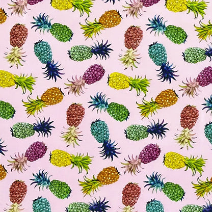 Rouleau de toile cirée ARTICLE SPÉCIAL ananas coloré sur rose B6010-03 Rouleau de marchandises