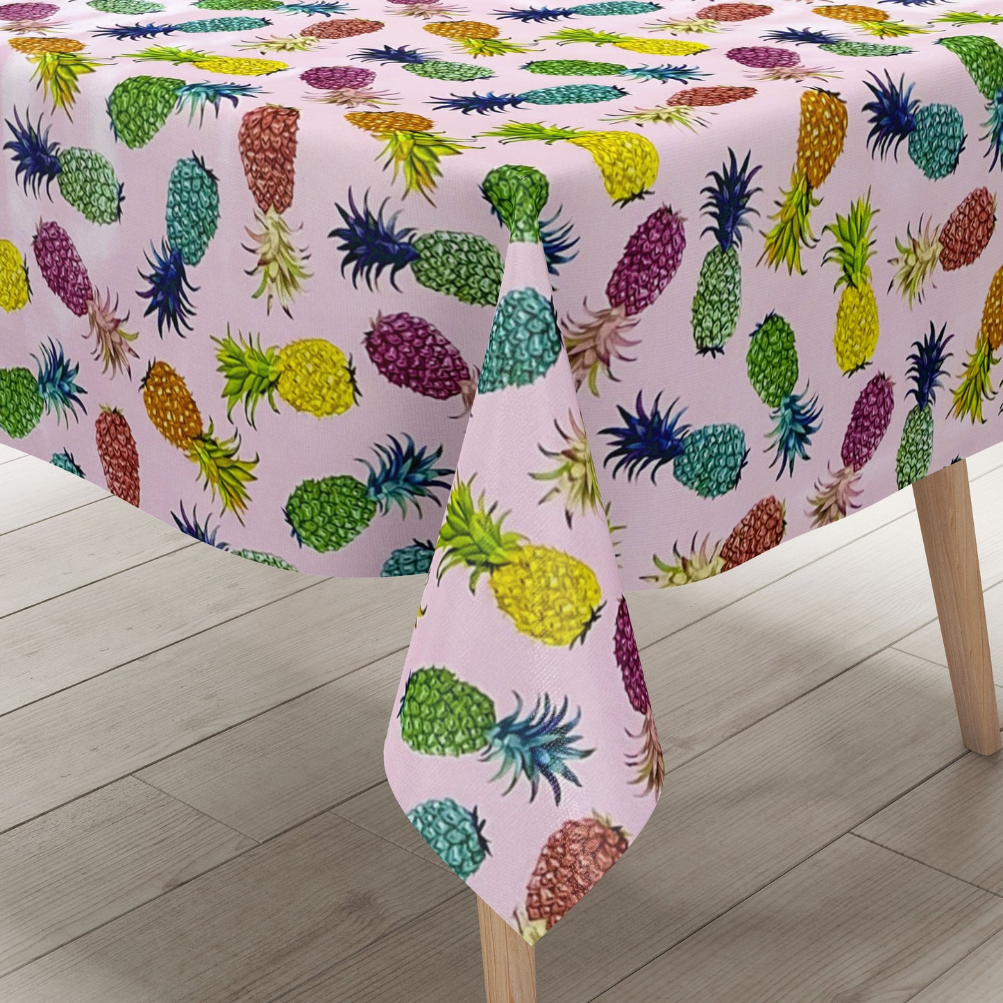 Rouleau de toile cirée ARTICLE SPÉCIAL ananas coloré sur rose B6010-03 Rouleau de marchandises