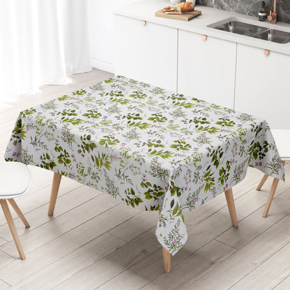 Oilcloth roll sold by the meter B8966-01 herbs on cream