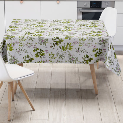 Oilcloth roll sold by the meter B8966-01 herbs on cream