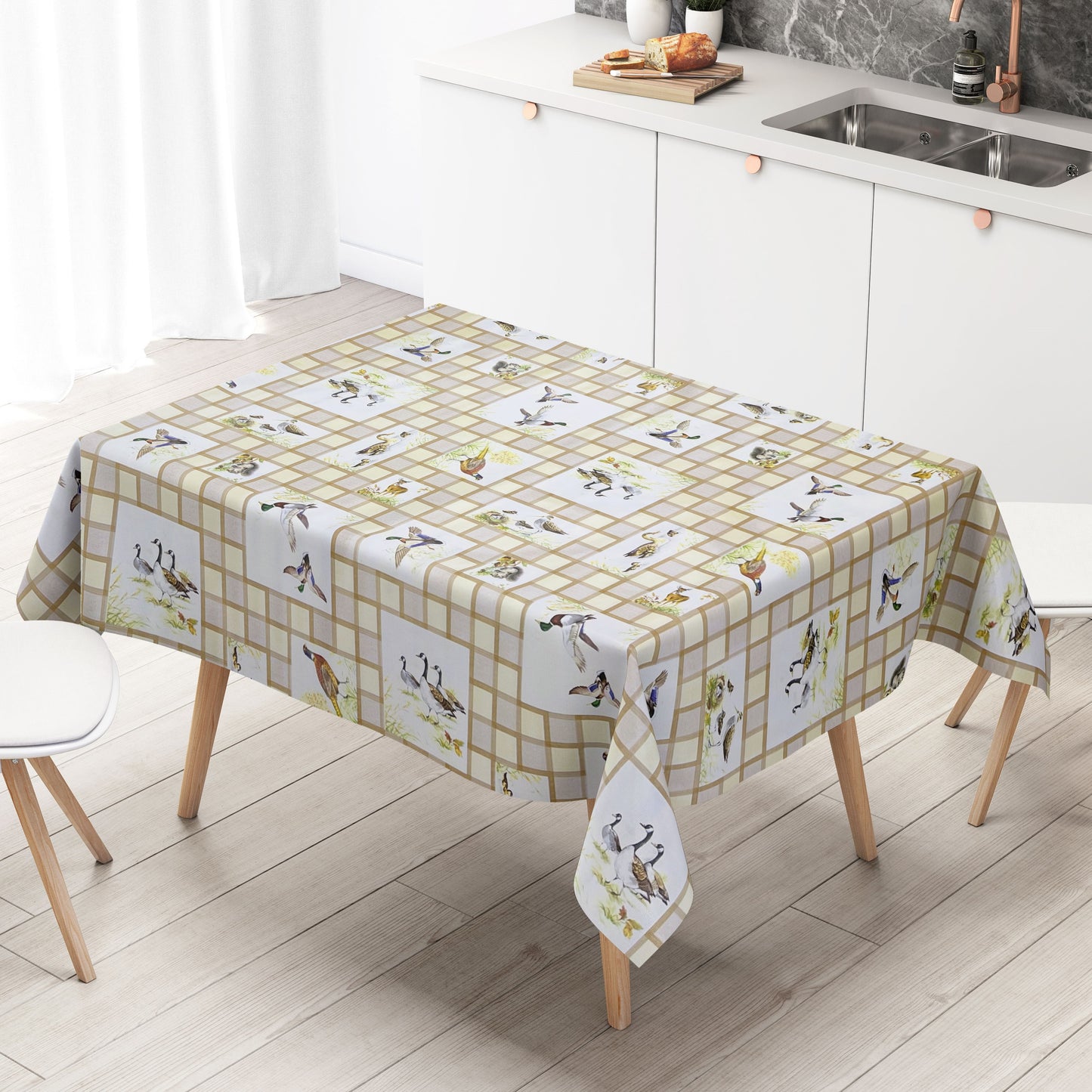 Oilcloth roll SPECIAL ITEM Wild motif ducks B8971-01 Roll goods