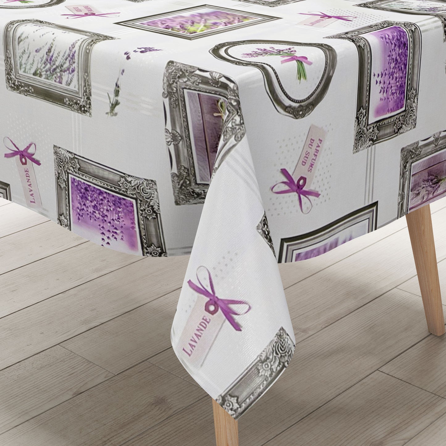 Wachstuch Rolle SONDERPOSTEN Lavendel Bilderrahmen B9047-01 Rollenware