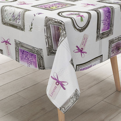 Wachstuch Rolle SONDERPOSTEN Lavendel Bilderrahmen B9047-01 Rollenware