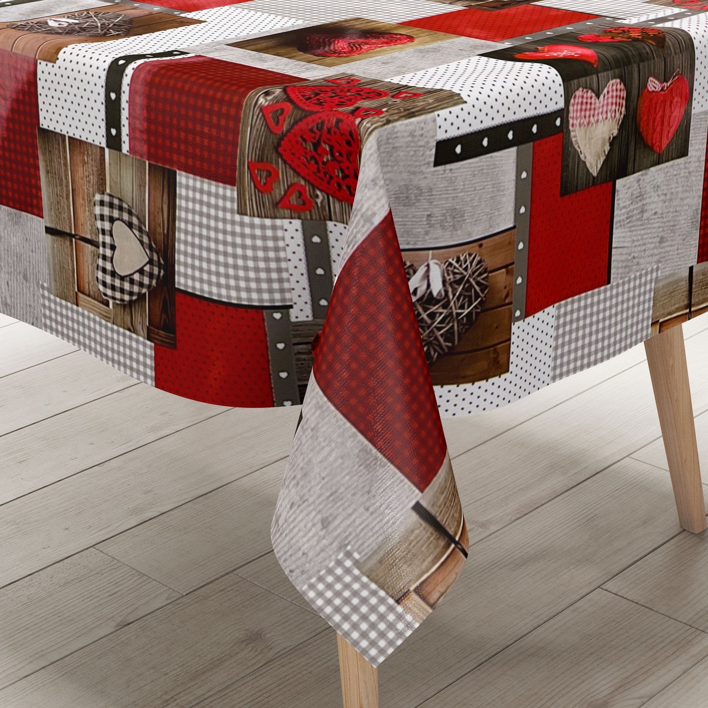 Rouleau de toile cirée ARTICLE SPÉCIAL Hearts Love Patchwork B9061-01 Rouleau de marchandises