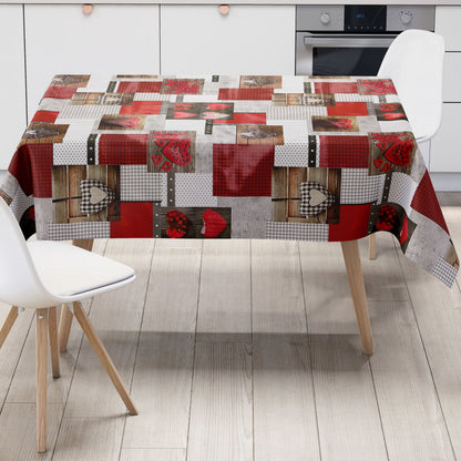 Rouleau de toile cirée ARTICLE SPÉCIAL Hearts Love Patchwork B9061-01 Rouleau de marchandises