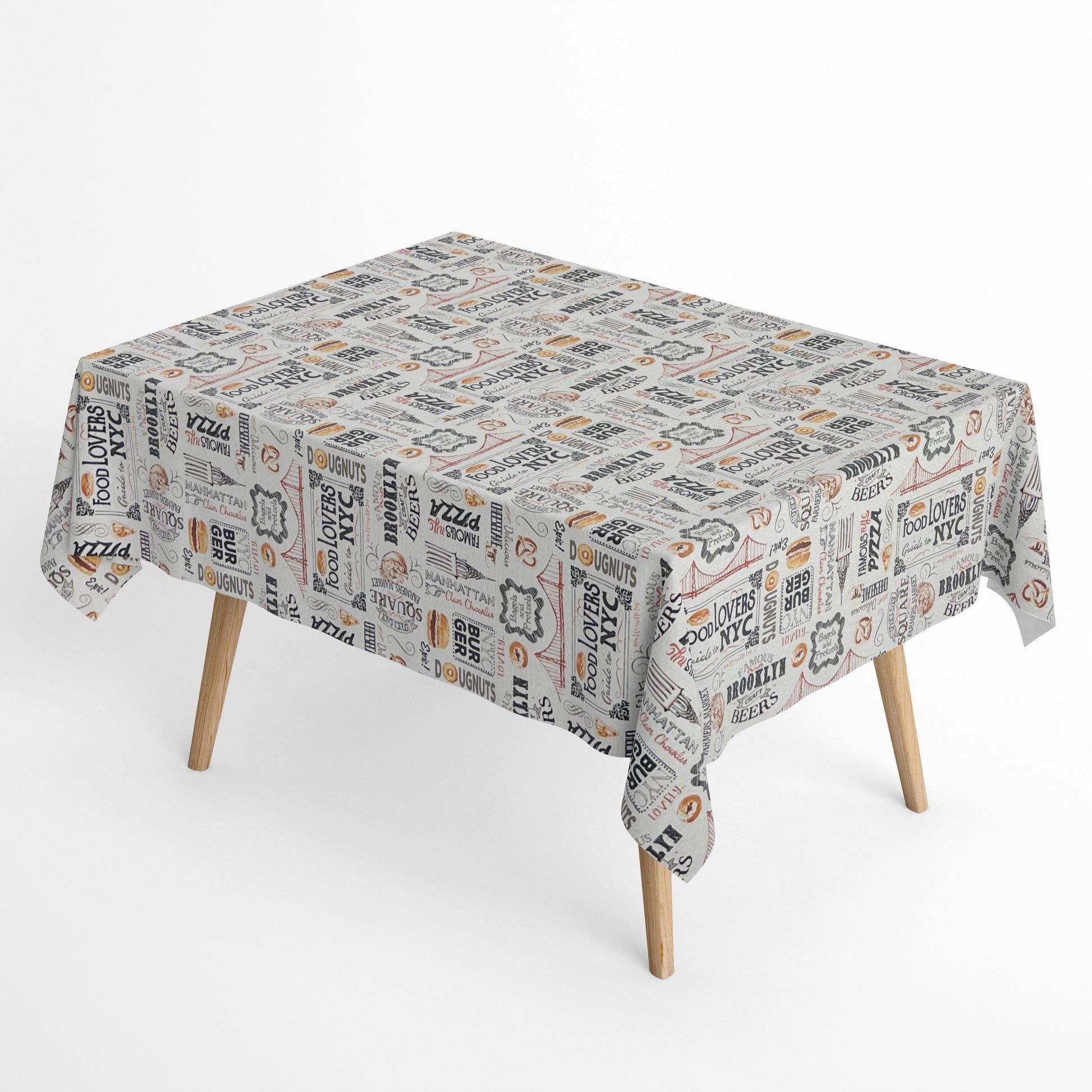 textile Tischdecken Burger Amerika Bier Bagels