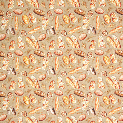 textile Tischdecke Brötchen Brot Körner