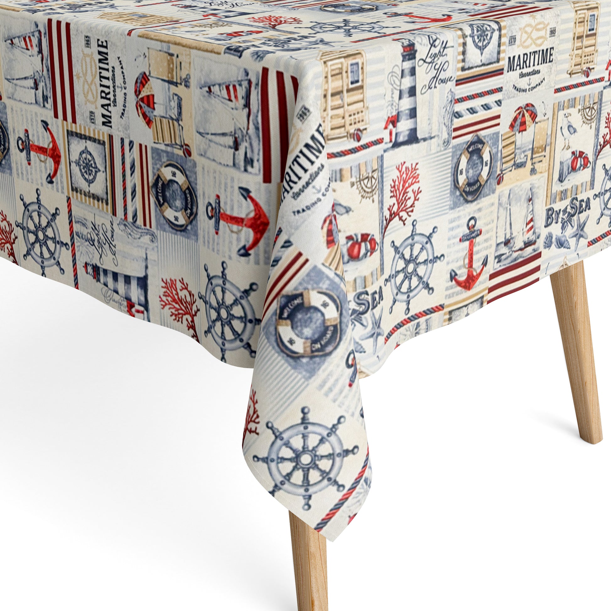 Jacquard Tischdecke maritim