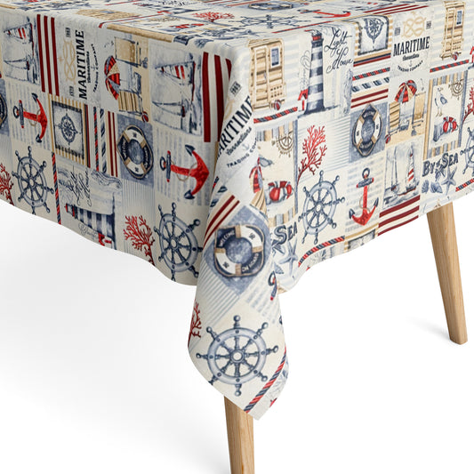 Jacquard Tischdecke maritim