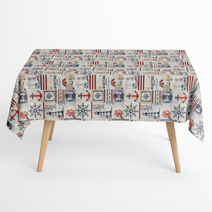 Jacquard Tischdecke maritim