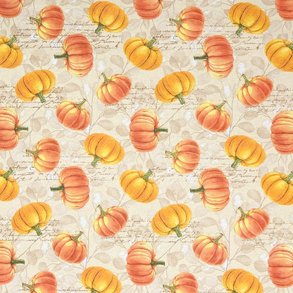Baumwoll Tischdecke Herbst Kürbis