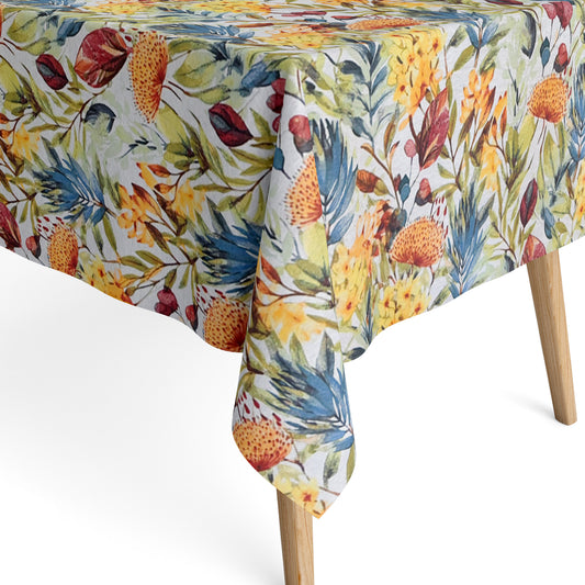 Jacquard Tischdecke bunte lätter und Blüten