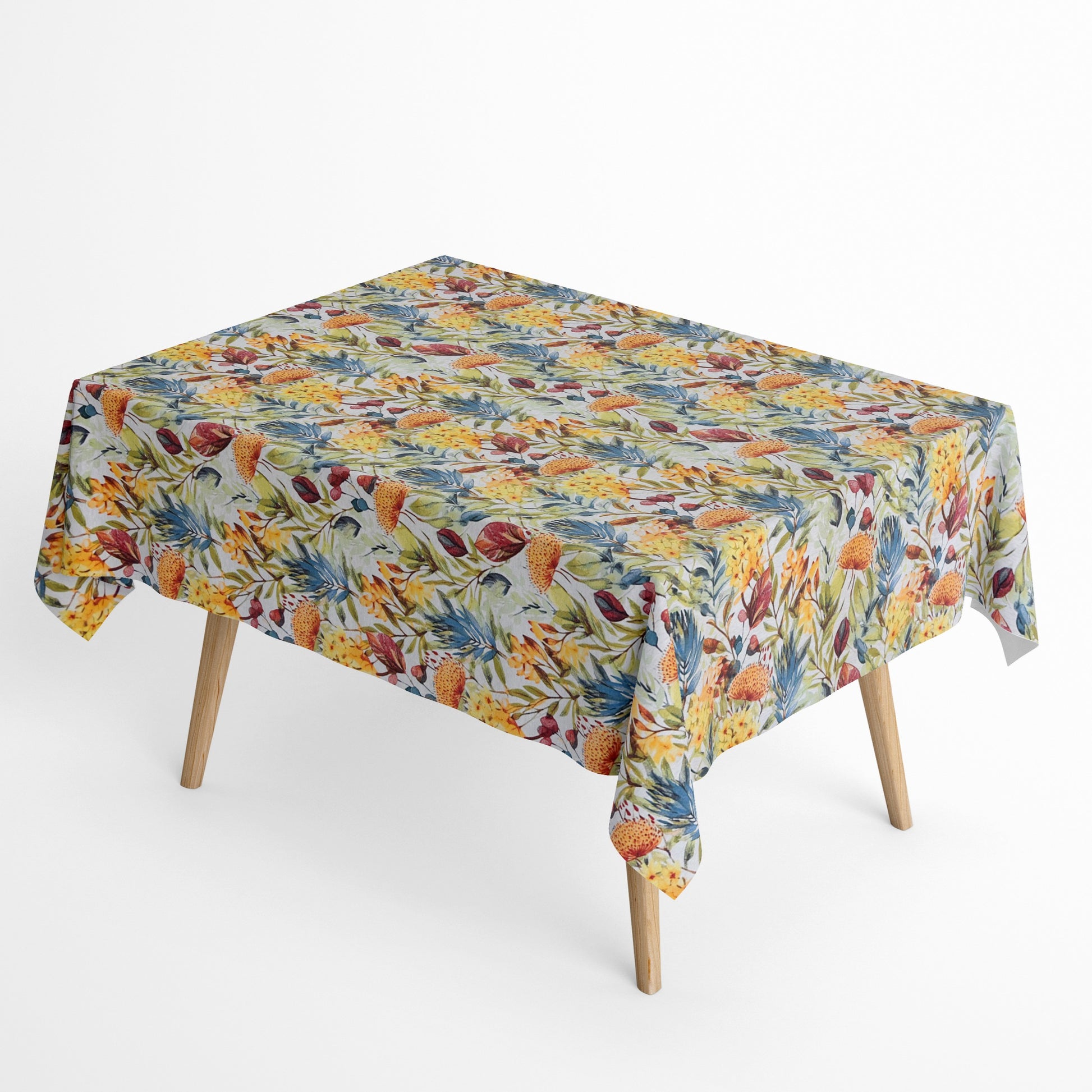 Jacquard Tischdecke bunte lätter und Blüten