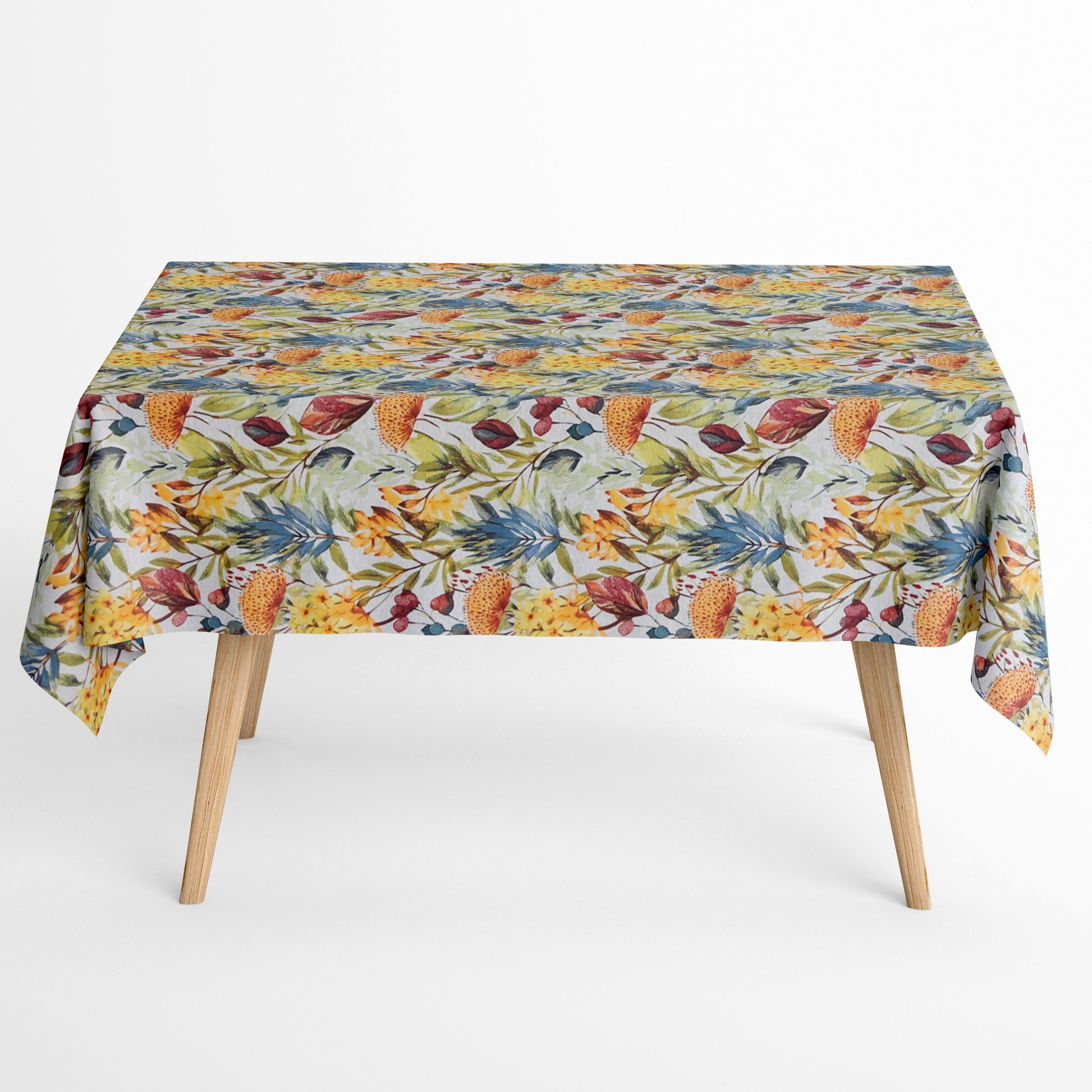 Jacquard Tischdecke bunte lätter und Blüten