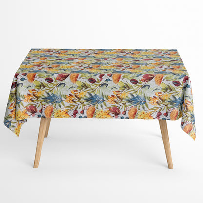 Jacquard Tischdecke bunte lätter und Blüten