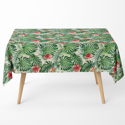 textile Tischdecke Monstera Dschungel