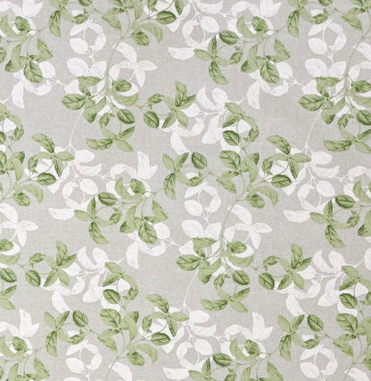 Nappe jacquard en coton enduit antitache BLANCHE Basilic carrée ronde ovale