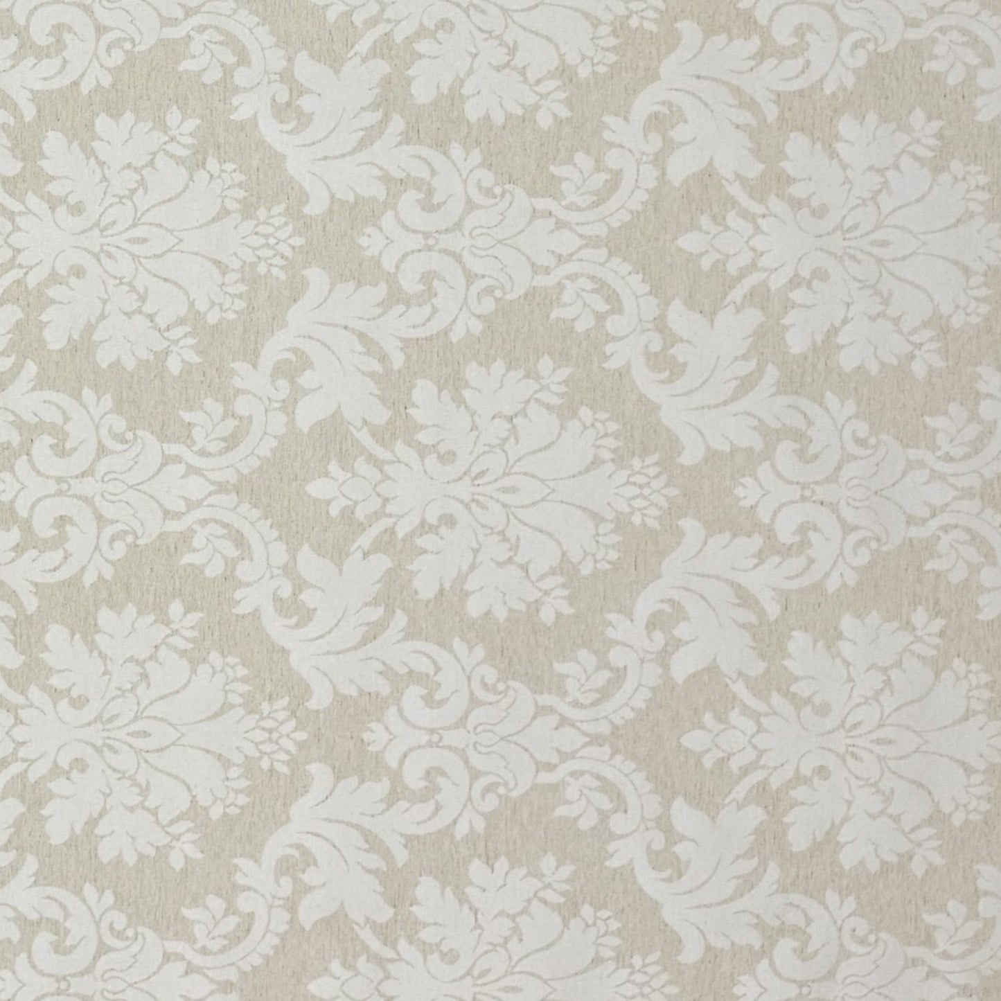 Nappe jacquard en coton enduit antitache BURY LINO beige ornements carré rond ovale 