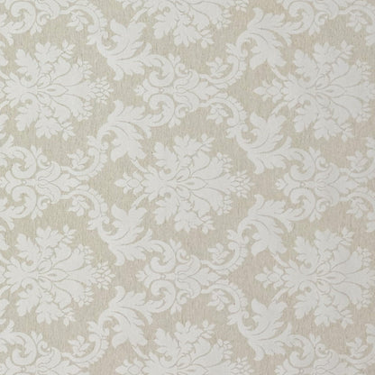 Nappe jacquard en coton enduit antitache BURY LINO beige ornements carré rond ovale 