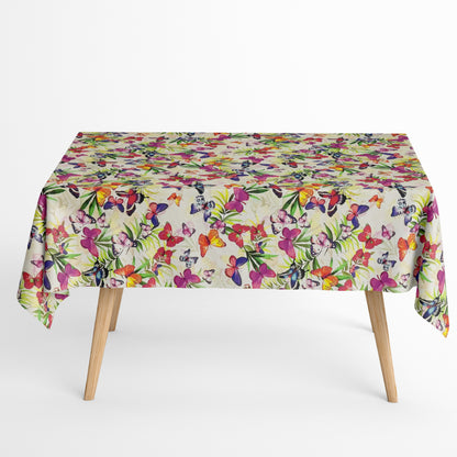Baumwoll Tischdecke Schmetterlinge