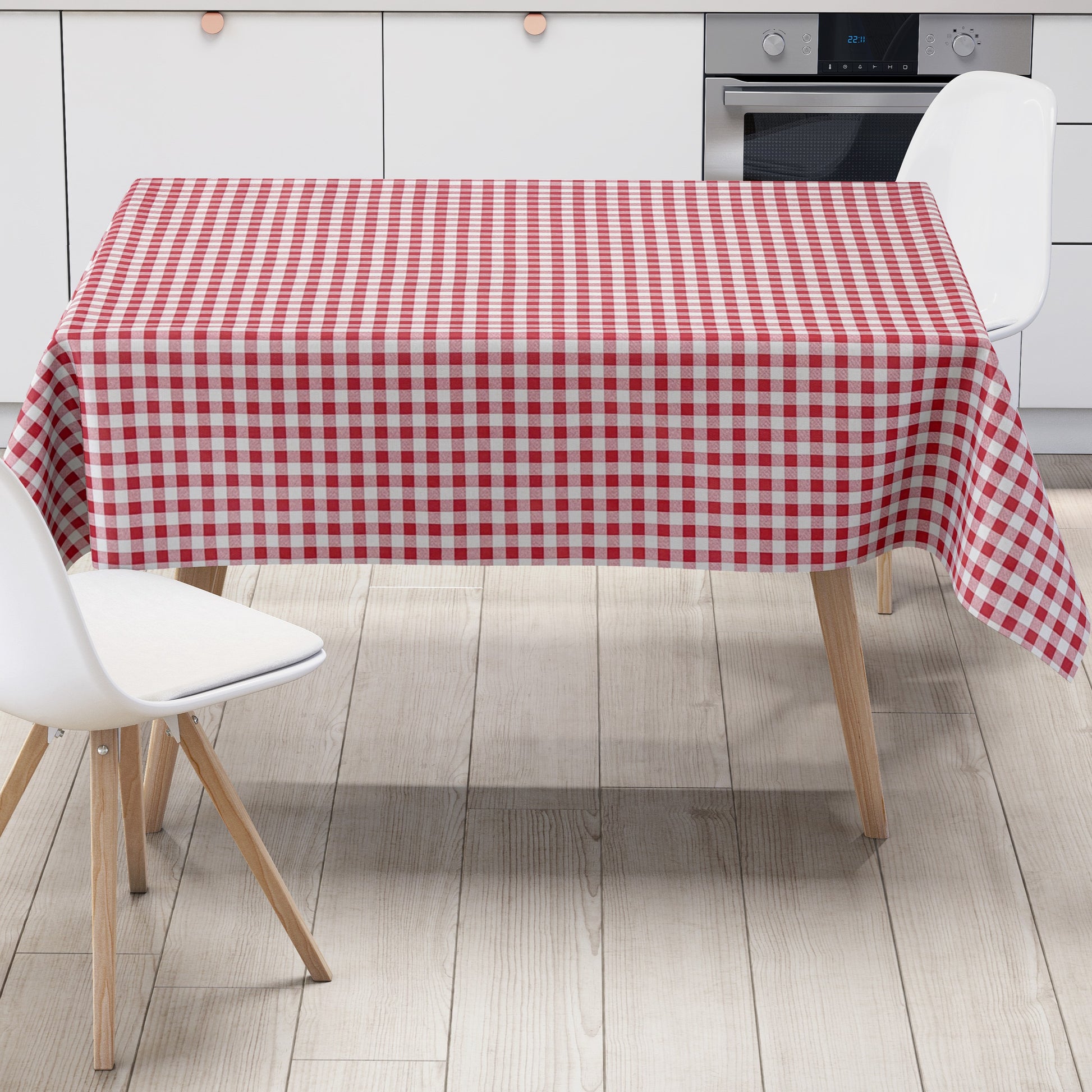 Wachstuch Tischdecke kariert rot Vichy