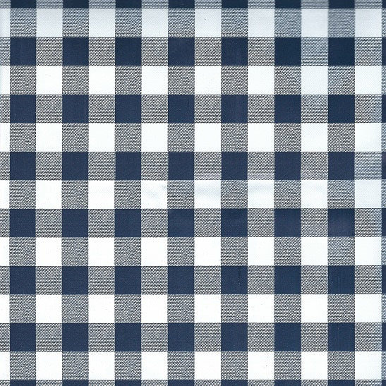 Oilcloth roll sold by the meter C141012 blue small checked