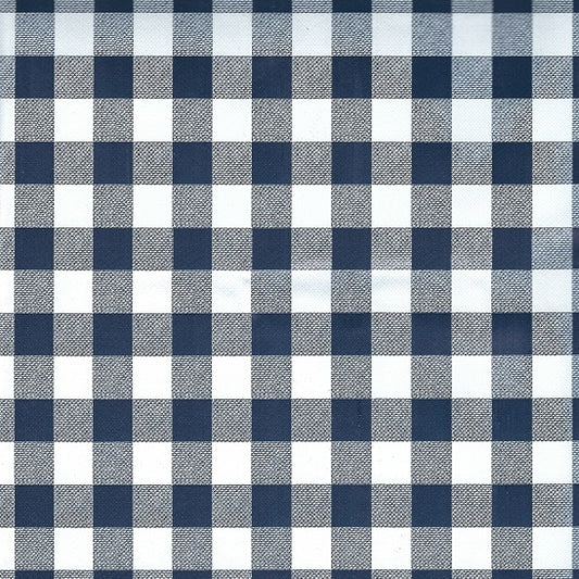 Oilcloth roll sold by the meter C141012 blue small checked