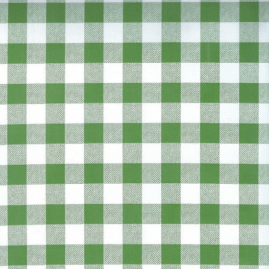 Oilcloth roll sold by the meter C141013 green small checked