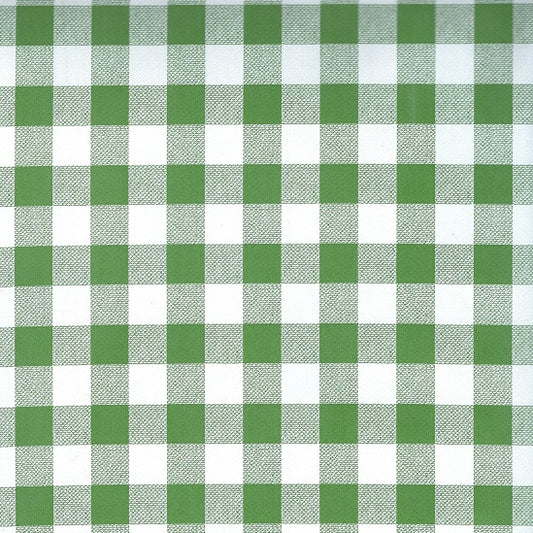 Oilcloth roll sold by the meter C141013 green small checked