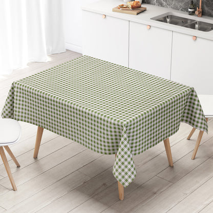 Wachstuch Tischdecke kariert grün