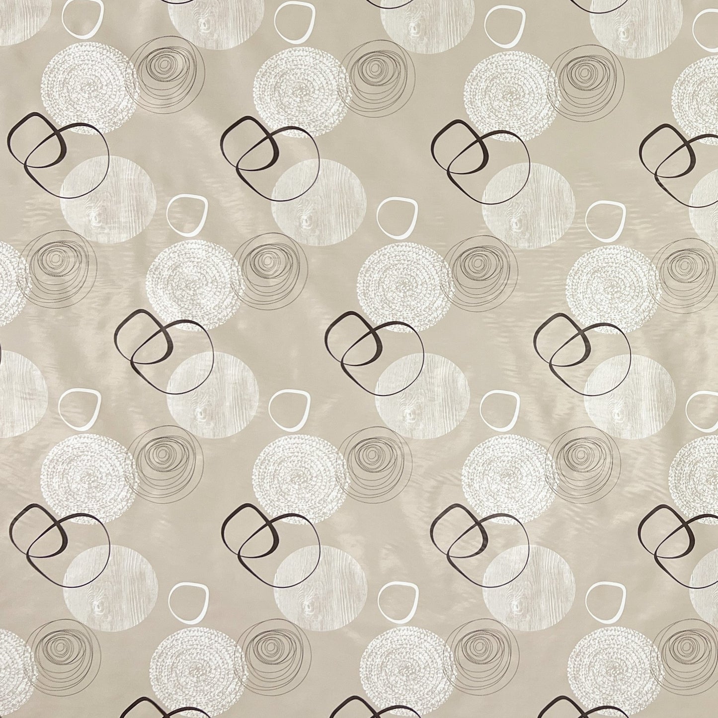 Wachstuch Tischdecke beige Linien