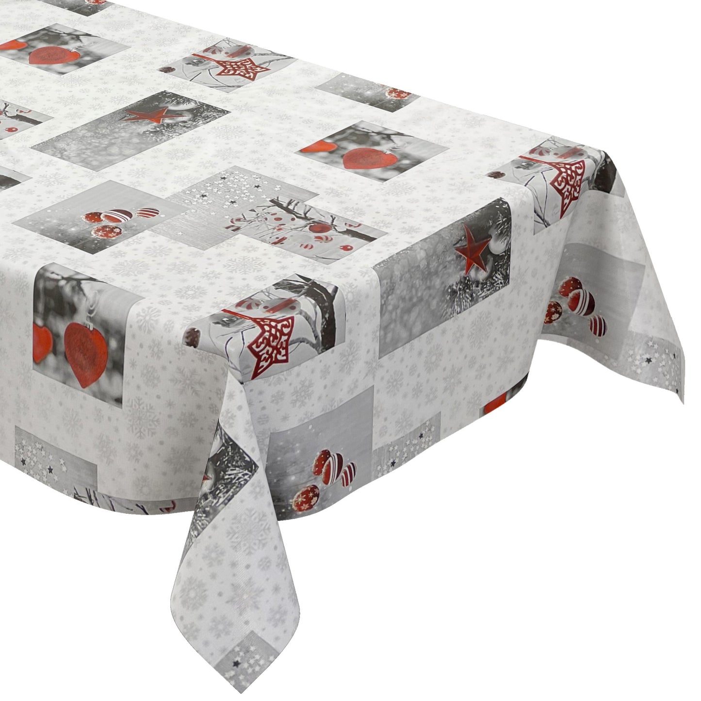 Rouleau de toile cirée Noël C141251 boules de flocon de neige rouleau de luxe marchandises