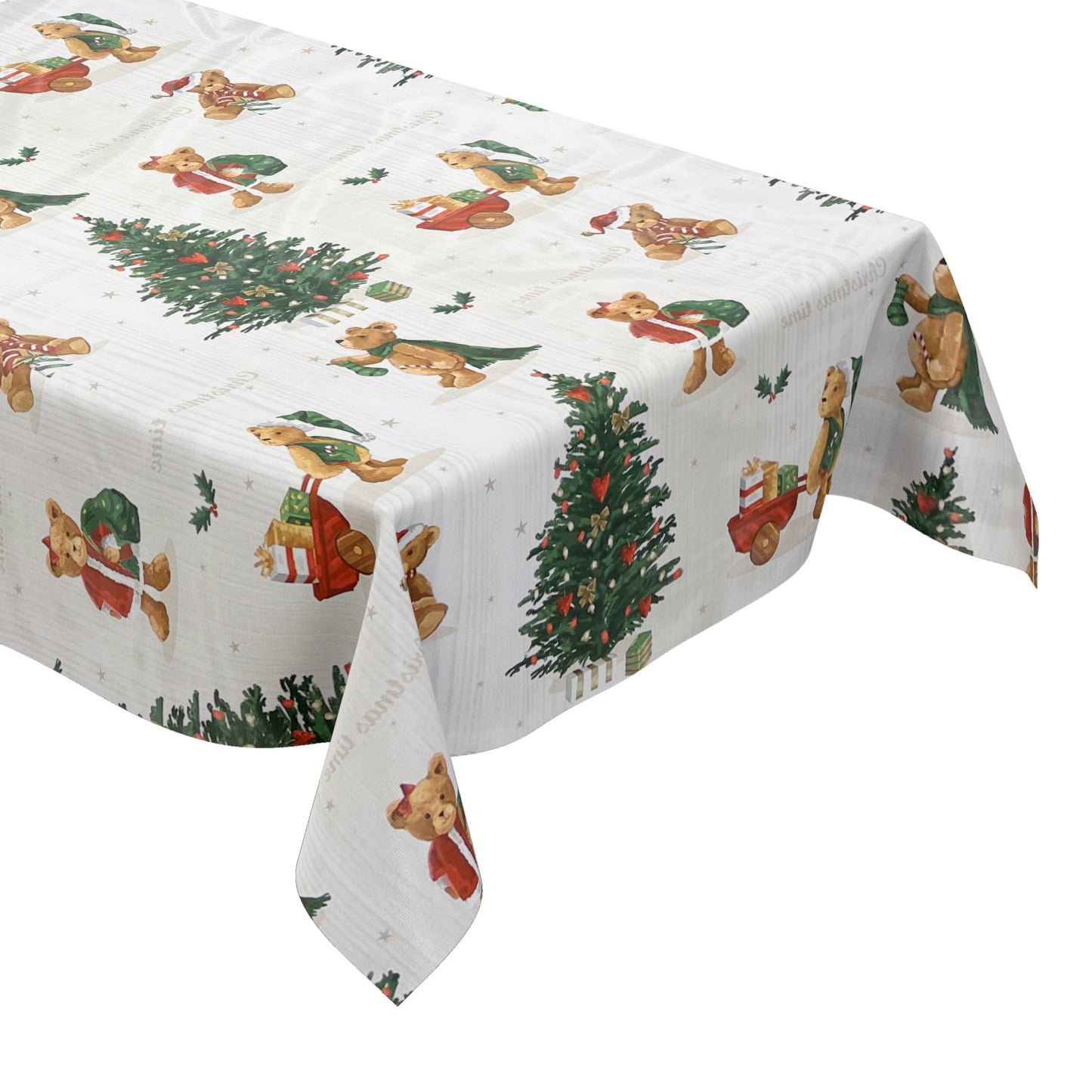 Rouleau de toile cirée Noël C141531 Ours en peluche Rouleau de sapin de Noël