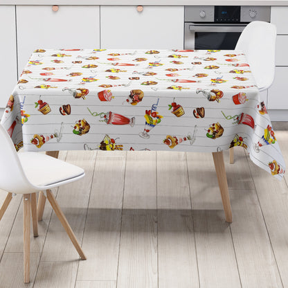 Wachstuch Tischdecke Eisbecher