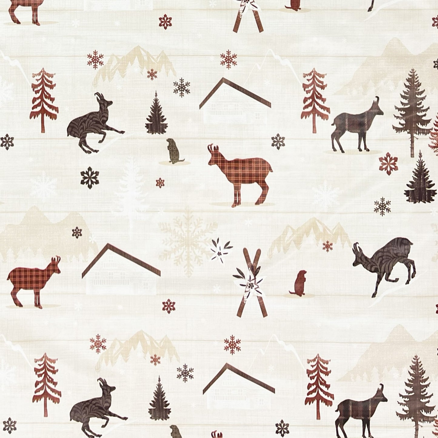 Oilcloth roll Christmas C142151 snowflake winter reindeer roll goods