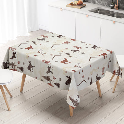 Oilcloth roll Christmas C142151 snowflake winter reindeer roll goods