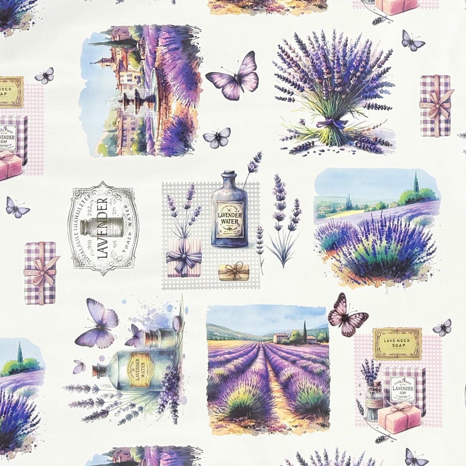 Wachstuch Tischdecke Lavendel Provence